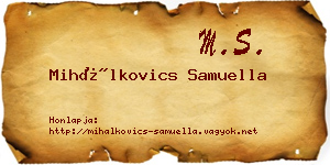 Mihálkovics Samuella névjegykártya